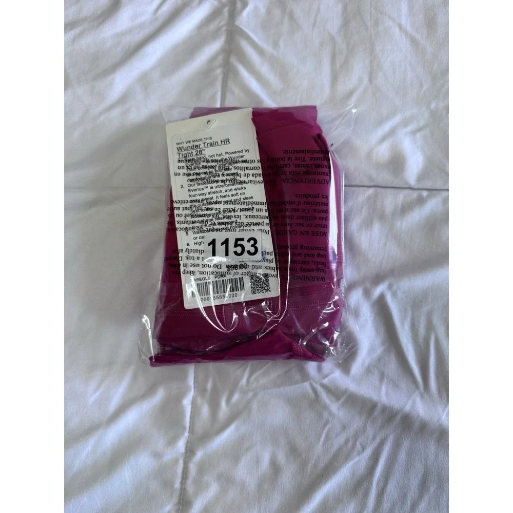 NEW Lululemon Wunder Train HR Tight 28'' Size 8 Leggings Pink Dragon Fruit NWT - Picture 11 of 11